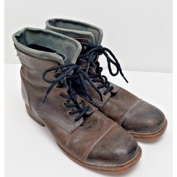 Bed Stu Protégé Combat Boot Mens sz 10 Brown Rustic Distressed Cap Toe Chukka - Picture 11 of 11